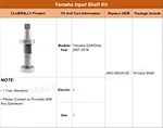 golf cart input shaft